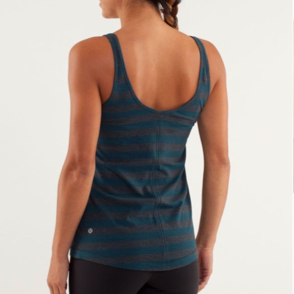 LULULEMON HEART OPENER TANK - ALBERTA LAKE HEATHERED BLACK - Picture 3 of 8
